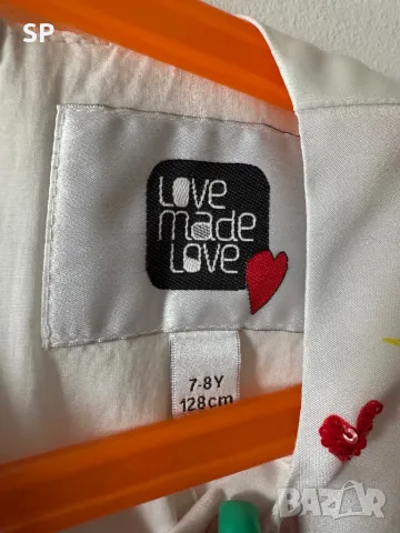 Нова рокля love made love, 128cm, снимка 5 - Детски рокли и поли - 50406272