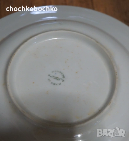 6 Стари порцеланови дълбоки чинии Български Порцелан Изида Кашмир, снимка 6 - Антикварни и старинни предмети - 53869174