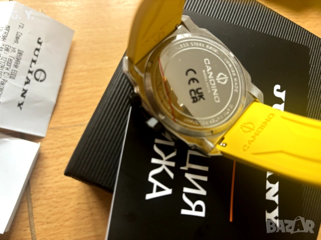 НОВ “Candino Swiss C4774/1” Sapphire/ Chrono 10bar - 490лв, снимка 4 - Мъжки - 53532646