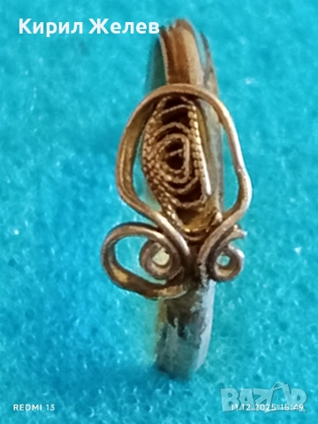 КРАСИВ АЖУРЕН СРЕБЪРЕН ПРЪСТЕН ФИЛИГРАННА ИЗРАБОТКА ЕТНО АРТ 38917, снимка 4 - Пръстени - 52737221