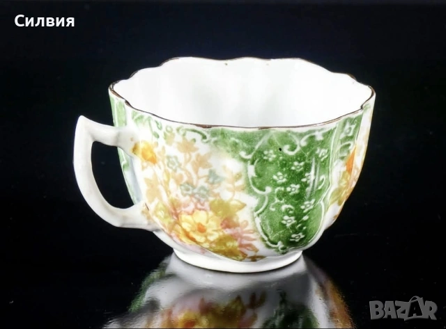 Чаша с чинийки, снимка 6 - Антикварни и старинни предмети - 53298565