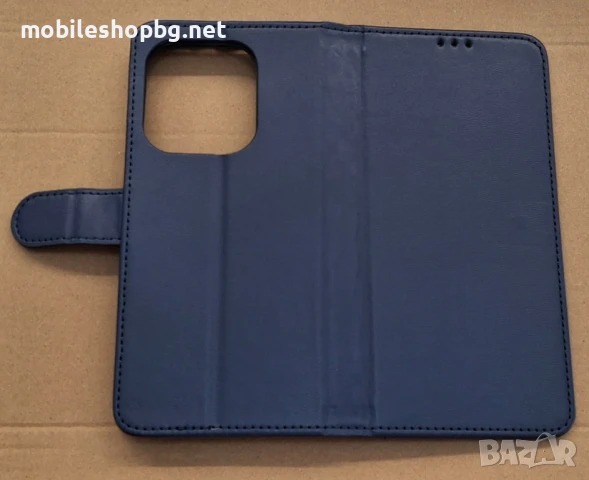 Redmi Note 14 4G калъф страничен с прегради и закопчаване черен син , снимка 7 - Калъфи, кейсове - 50482344