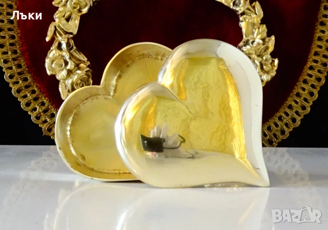 Бронзова кутия за бижута Сърце. , снимка 3 - Антикварни и старинни предмети - 53405081