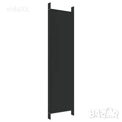 vidaXL Параван за стая, 6 панела, черен, 300x200 cм, плат（SKU:350193）, снимка 5 - Паравани - 48513955