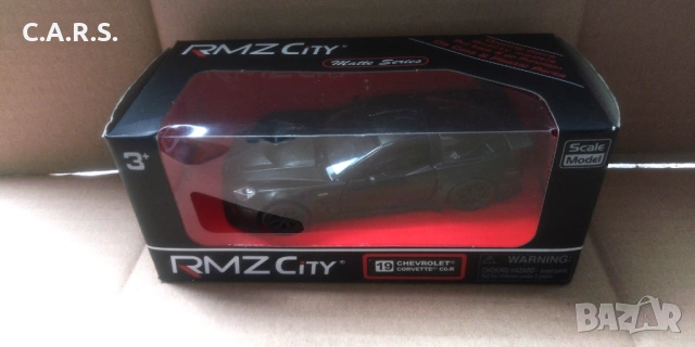 НОВА Chevy Corvette C6-R, Matte Black - RMZ City, снимка 2 - Колекции - 54039782