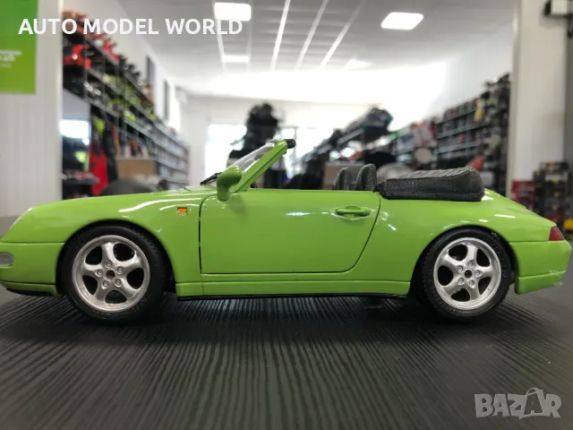 Метална колекционерска количка BBURAGO PORSCHE 993 CABRIOLET 1:18 НОВА, снимка 3 - Колекции - 47123233