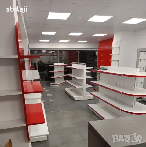 ПРОМОЦИЯ! Островен стелаж със заоблени рафтове/НОВО/Последни бройки, снимка 5 - Стелажи и щандове - 50266553