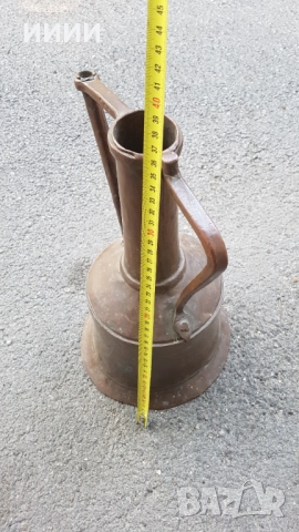 Османски бакърен  ибрик чайник с печати, снимка 4 - Антикварни и старинни предмети - 52775631