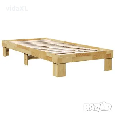 vidaXL Рамка за легло без матрак 75x190 cm Дъб от масивна дървесина（SKU:851956）, снимка 3 - Спални и легла - 48815717