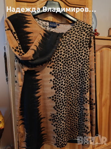 Блуза с пеопардов мотив, снимка 4 - Блузи с дълъг ръкав и пуловери - 45034150