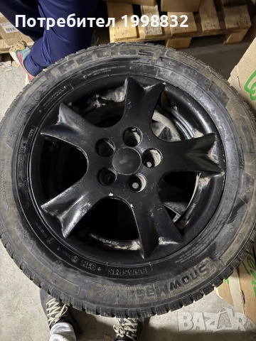 4 бр Алуминиеви джанти 5х100 със зимни гуми, снимка 2 - Гуми и джанти - 53611060
