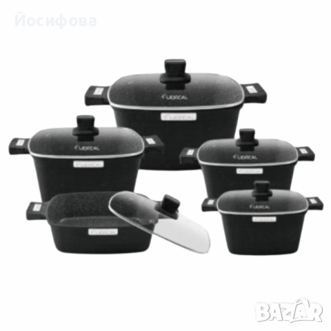 Комплект касероли от 10 части Lexical, серия IMPERIAL FLEX SERIES от гранит 