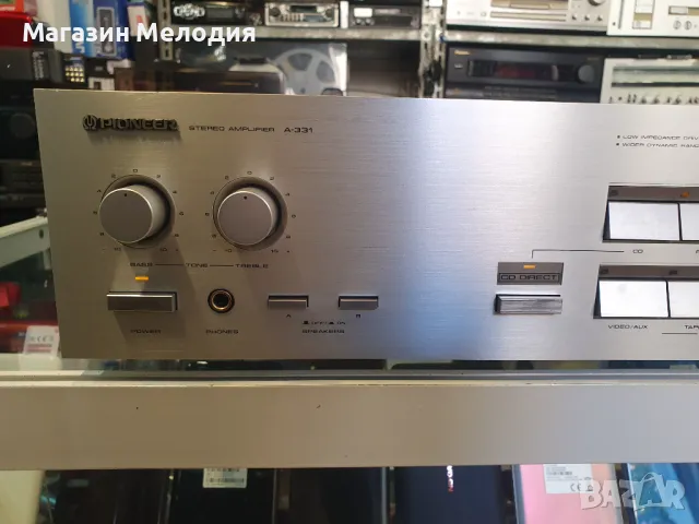 Усилвател Pioneer A-331 Две по 50 вата на 4 ома. В отлично техническо и визуално състояние., снимка 3 - Ресийвъри, усилватели, смесителни пултове - 47665245