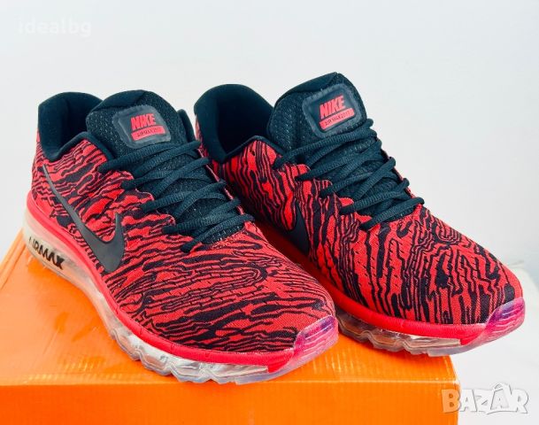 Нови! Nike AirMax Black and Red, снимка 3 - Маратонки - 45176206