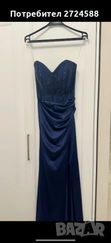 Тъмносиня официална рокля, снимка 3 - Рокли - 54021357