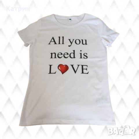 Дамска памучна тениска, снимка 2 - Тениски - 46286743