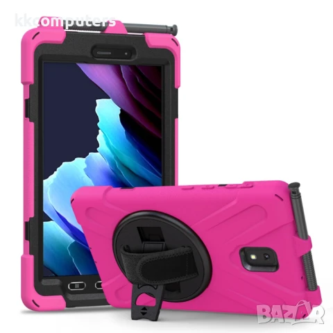 Samsung Galaxy Tab Active 3 T570/T575/T575N/T577 Tablet Case/Pen Slot /Hand Band/360° Swivel Kicksta, снимка 5 - Калъфи, кейсове - 51101127