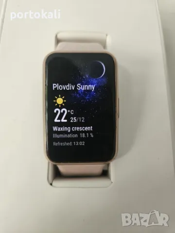 Huawei Watch Fit смарт часовник Smartwatch розов пълен комплект супер състояние, снимка 7 - Дамски - 50125458
