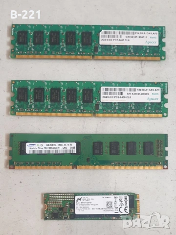 Опретивна Памет Ram DDR 3 8g 4g и SSD 2g Samsung Geil Apacer DDR2, снимка 3 - Други - 53823970
