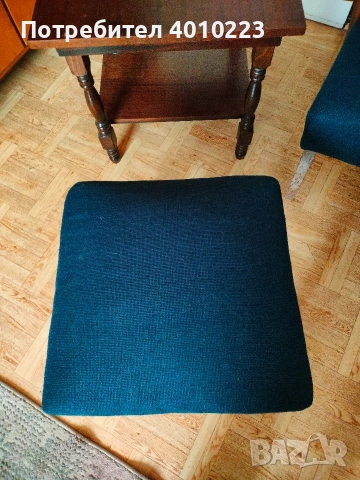 фотьойл, 2 табуретки и масичка, снимка 5 - Дивани и мека мебел - 53742150