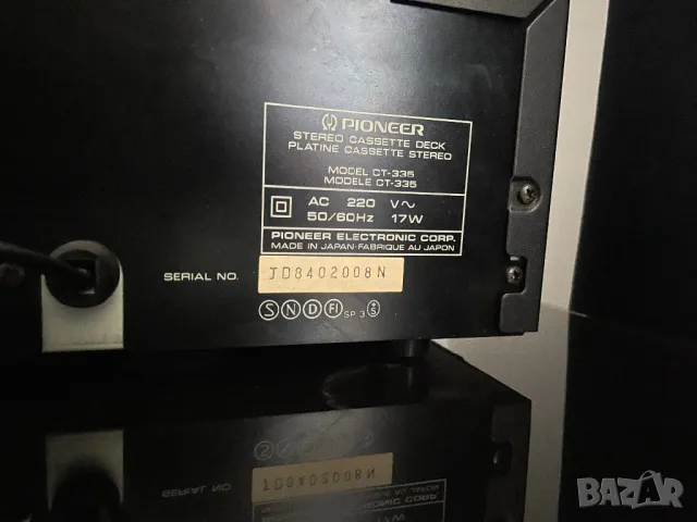 Pioneer CT-335 Касетен Дек Cassette Deck, снимка 6 - Декове - 47848153