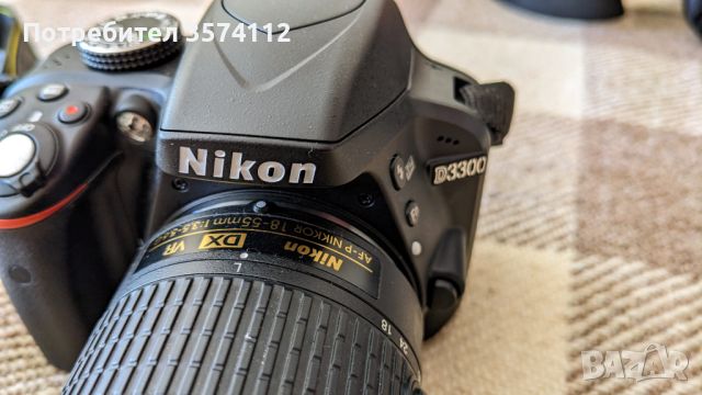 Фотоапарат Nikon D3300 с обектив 18-55 мм + чанта, снимка 3 - Фотоапарати - 45403068