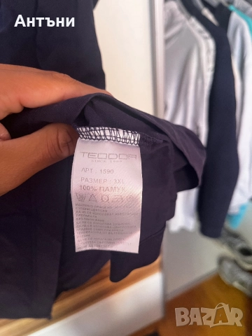 Синя тениска с къс ръкав, снимка 3 - Тениски - 52870521