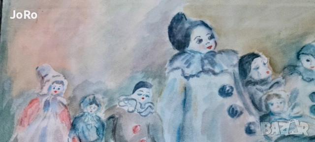 Султана Суружон - прекрасен акварел от голямата Българска художничка. , снимка 6 - Картини - 53588417