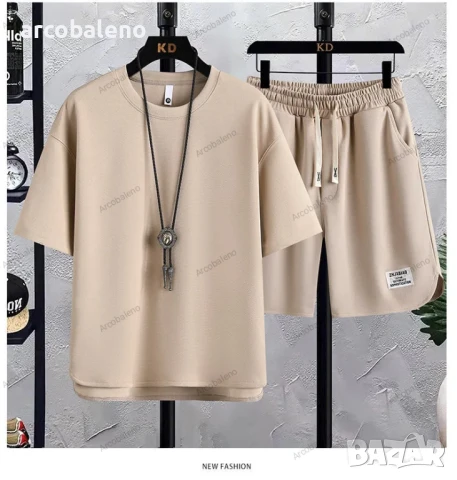 Ежедневен мъжки моден летен комплект от две части, 8цвята , снимка 5 - Спортни дрехи, екипи - 50787712