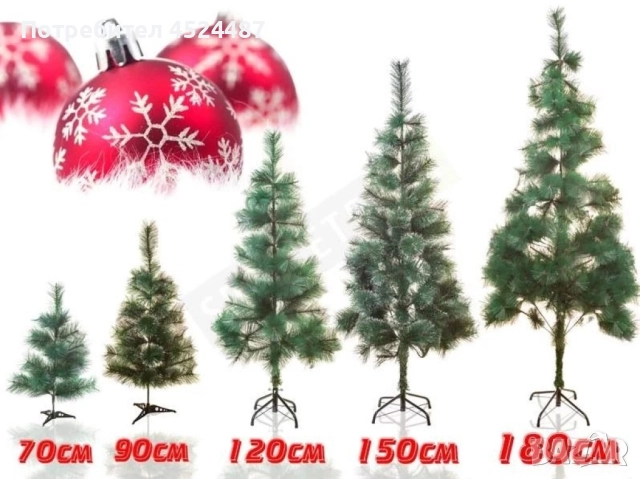 Коледно борче със зелени връхчета, снимка 4 - Декорация за дома - 52508784