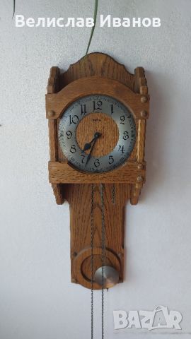 Старинен дървен часовник за стена. Механичен., снимка 2 - Антикварни и старинни предмети - 45999930