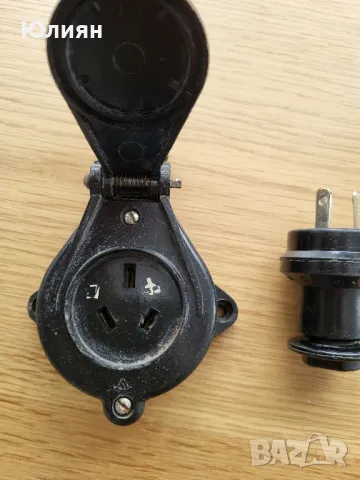 Щепсел и контакт ,ретро , снимка 3 - Ключове, контакти, щепсели - 49633281