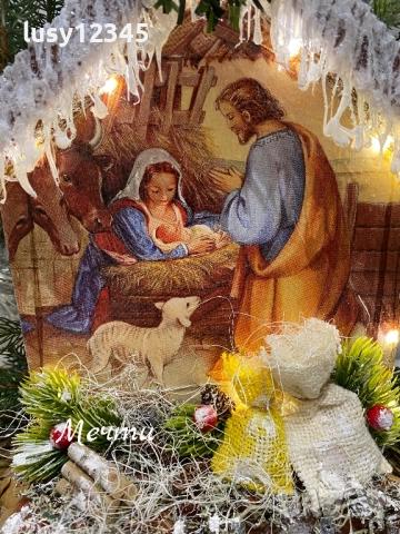 Коледна къщичка-Свята нощ! 🎄✨❄️ , снимка 2 - Декорация за дома - 52769457