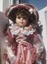 Старинна порцеланова колекционерска кукла със стойка , снимка 3