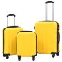 vidaXL Комплект твърди куфари с колелца, 3 бр, жълти, ABS(SKU:91890, снимка 1 - Други - 45731871