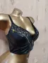 75 C Черен сутиен от еко кожа и дантела , снимка 5
