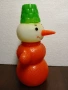 Стара руска пластмасова играчка снежен човек, снимка 4