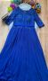 Официална турско синя рокля с бродерия и пайети