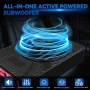 Компактен 10” автомобилен 1200W(peak) активен субуфер с RGB динамична подсветка и контрол на басите, снимка 5