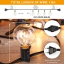  GPATIO 30 м външна гирляндова лампа с 50 + 2 LED крушки, водоустойчива  с дистанционно управление, снимка 4