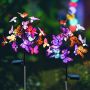 Viewpick Соларни градински светлини пеперуди, декоративни, 2 бр. с 40 кристални пеперуди, снимка 1 - Декорация за дома - 45342702
