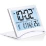 Сгъваем електронен часовник 3 в 1 с будилник, календар и термометър

