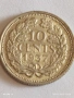 Сребърна монета 10 цента 1937г. Недерландия Кралица Вилхелмина за КОЛЕКЦИЯ 28533, снимка 4