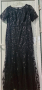 Дамска официална черна рокля с паети, снимка 4