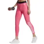 Дамски спортен клин ADIDAS Hyperglam 3-Stripes 7/8 Leggings Pink, снимка 4