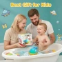 Нова Водна играчка Светещ кит за баня с пръскалка, USB зареждане, 120 мин, снимка 7