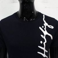 Мъжка тениска Tommy Hilfiger , черни тениски с надпис, снимка 3 - Тениски - 45579611