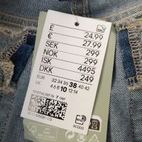 H&M нови дамски дънки с ниска талия и клоширани крачоли р-р S (EU 38) , снимка 10 - Дънки - 45149656
