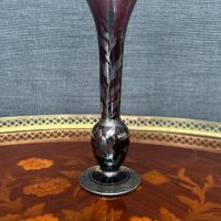 Кристална ваза Bohemia със сребро, снимка 1 - Вази - 45334629