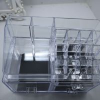 Практичен прозрачен органайзер за гримове в две части, снимка 6 - Други - 45695834